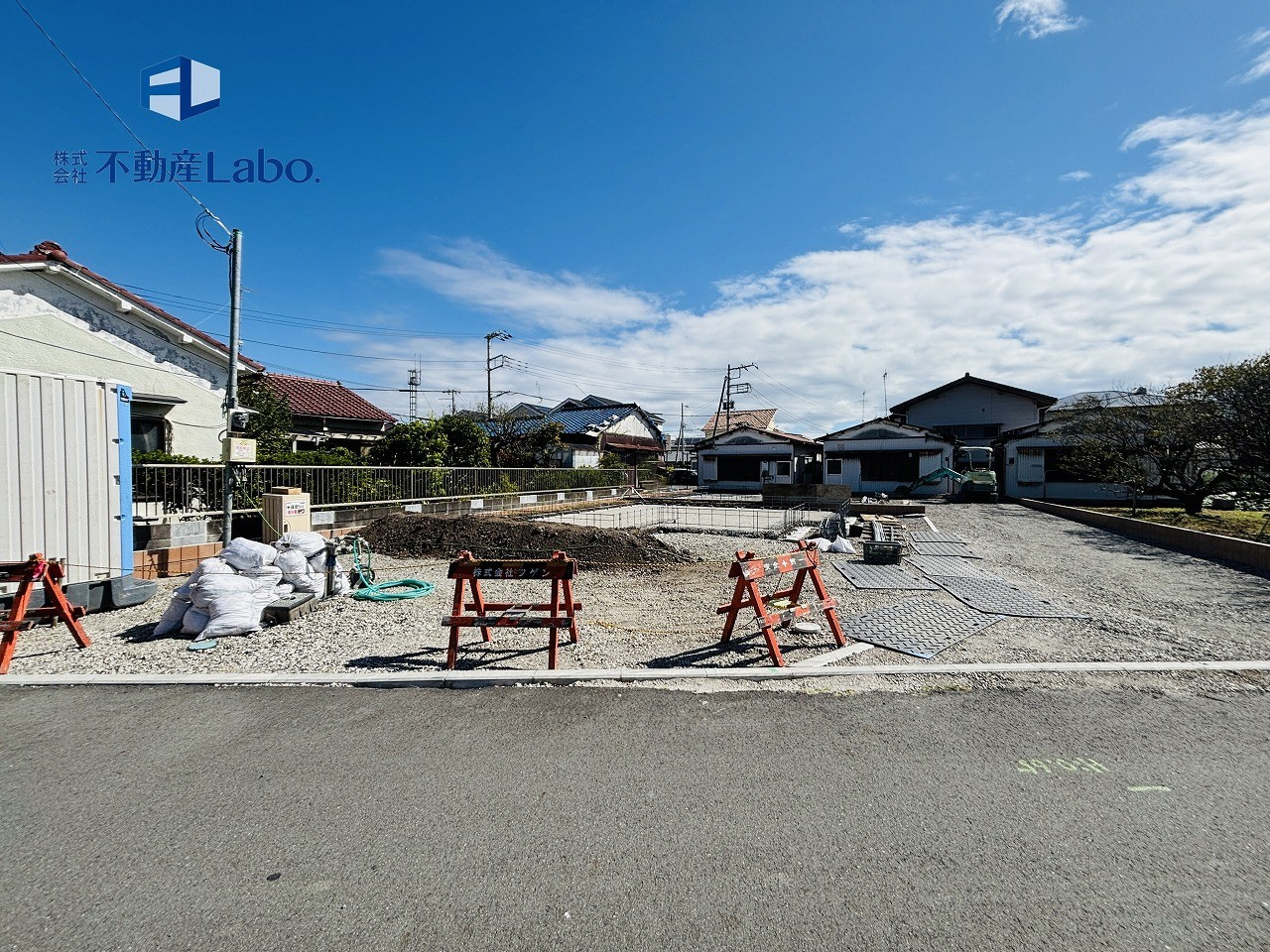 ハートフルタウン　沼津市小諏訪296番　全2棟　の前面道路含む現地写真|A号棟予定地