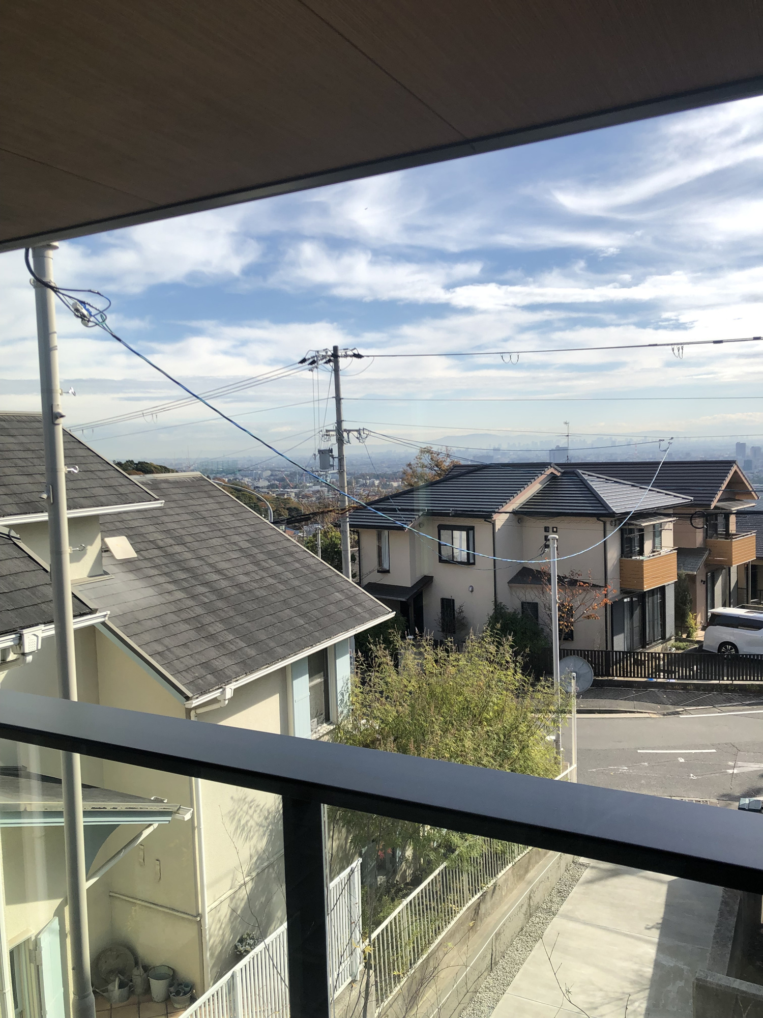 苦楽園四番町戸建の展望|２階バルコニーから南東方向の景色を望む