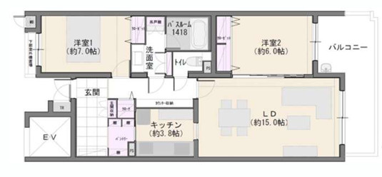 パシフィックガーデン茅ヶ崎A棟の間取り