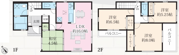 茅ヶ崎市美住町の新築一戸建の間取り