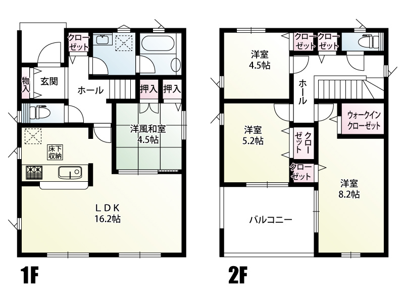 常総市本石下　5号棟　間取図