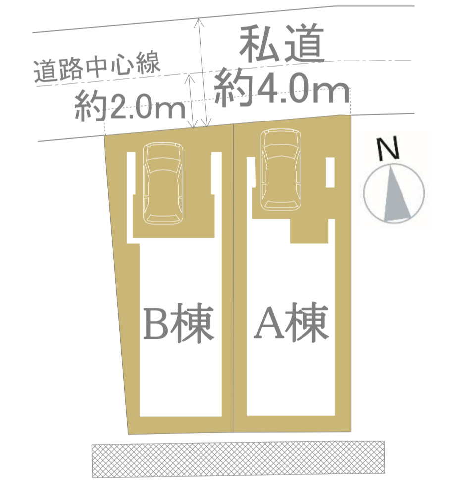 横浜市西区久保町 新築戸建て【仲介手数料無料】の区画図
