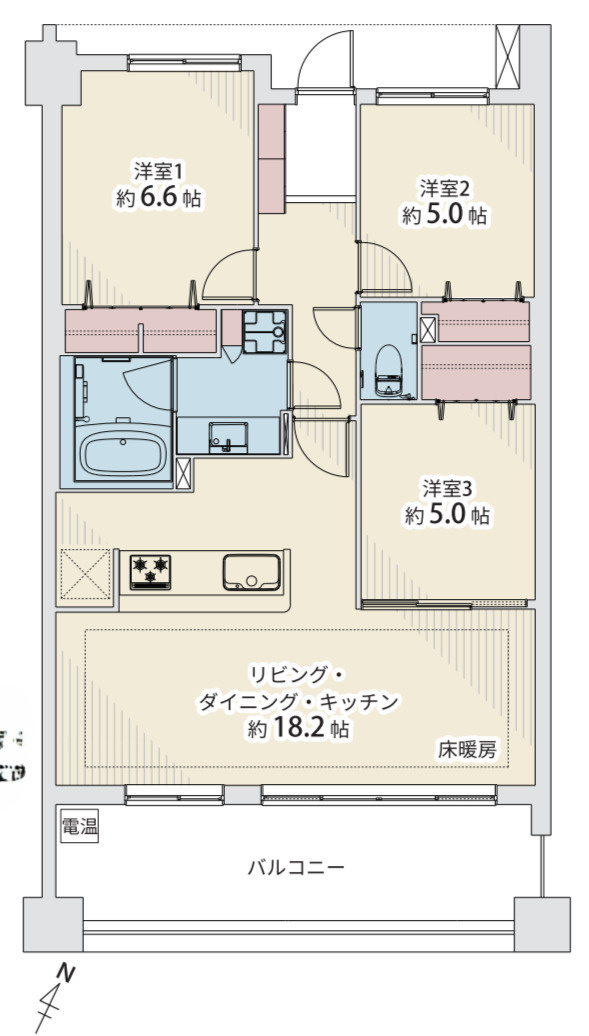 ミオカステーロ港北Ⅱ【仲介手数料無料】の間取り