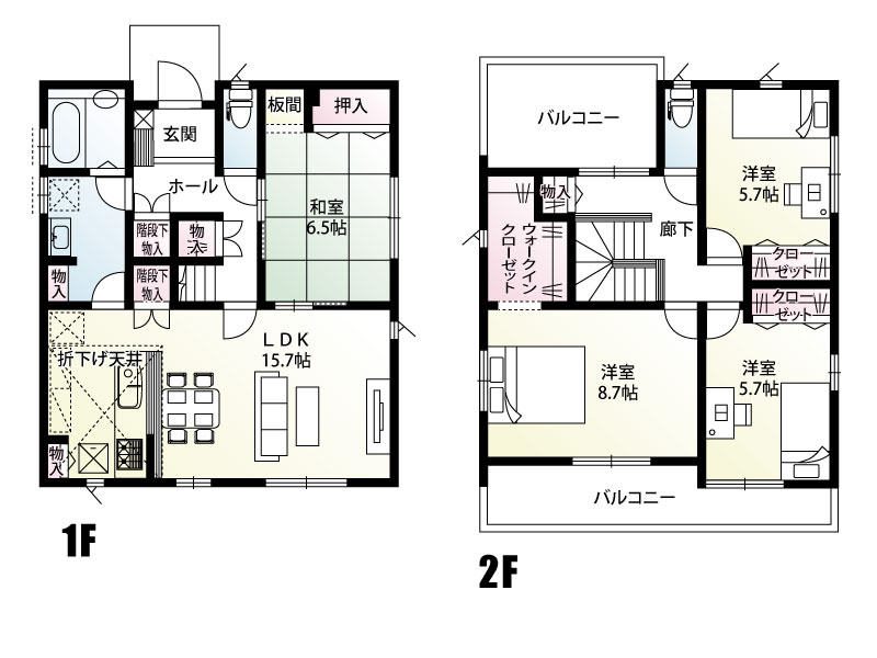 古河市上辺見　３号棟◆間取り図　帰宅後すぐに手洗いうがいができるプランです！