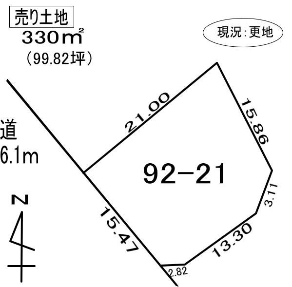 登別市富岸町92番21　土地の外観