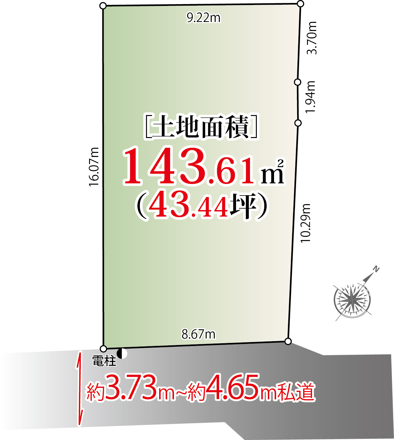 宅地分譲［武蔵野市吉祥寺北町１丁目］の区画図