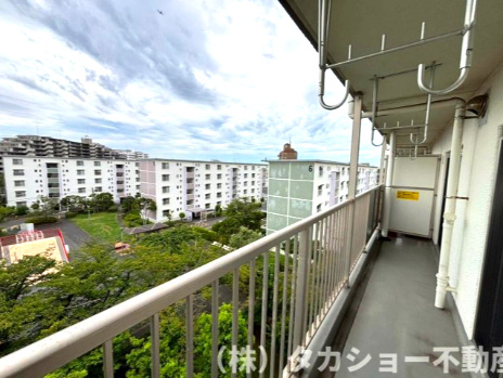 高洲三丁目住宅　19号棟のバルコニー|陽当たり良好なバルコニーです
