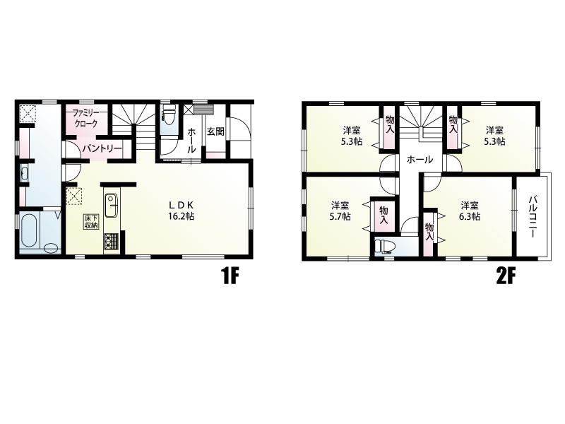 幸手市東4丁目（全2棟）間取図