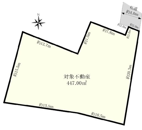 小田原市城山3丁目　売地の土地図