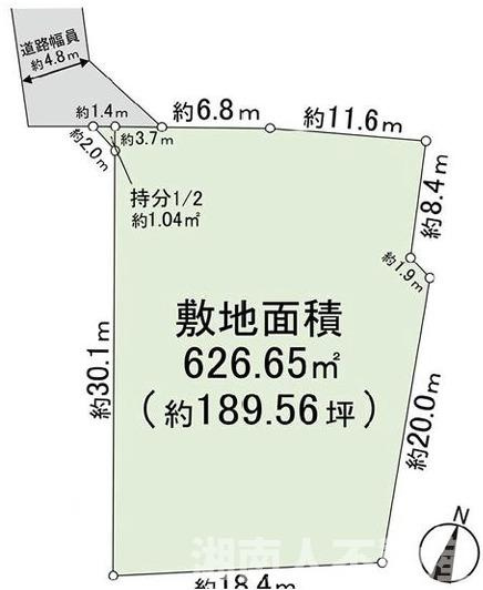 茅ヶ崎市中海岸３丁目売地の土地図