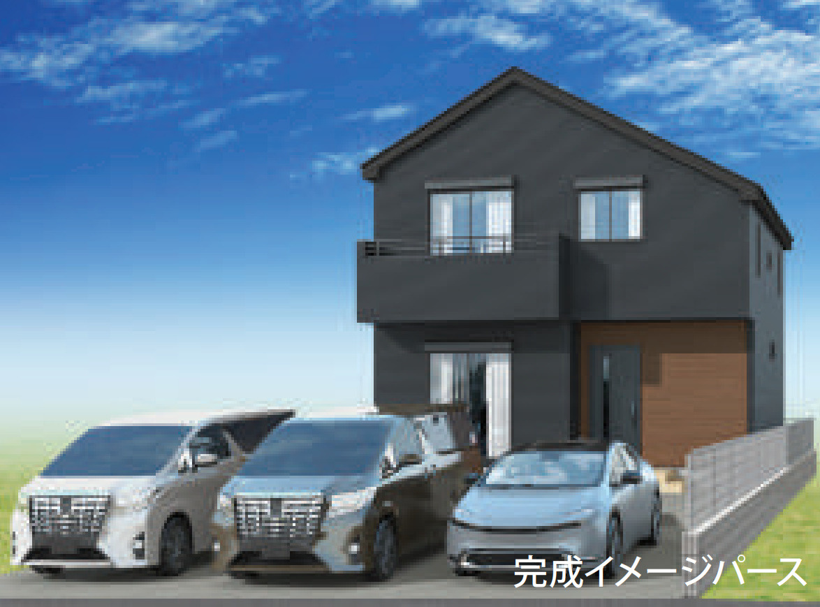 横浜市瀬谷区阿久和東２丁目 新築戸建て【仲介手数料無料】カースペース3台の外観パース