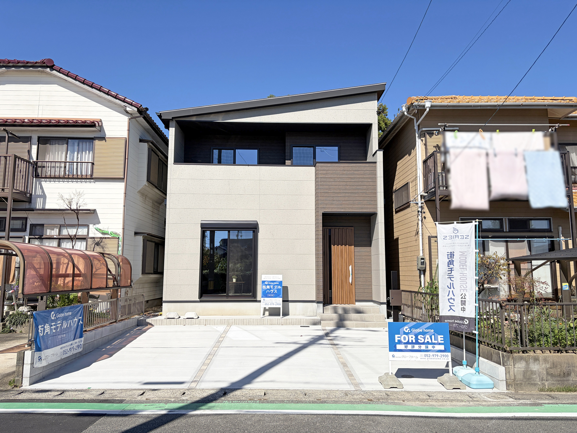 【一宮市三ツ井 限定1邸】ワイド間口×長期優良住宅の外観|堂々完成！室内いつでもご案内可能です
