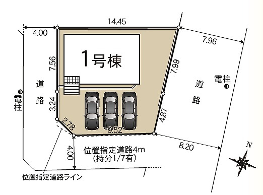クレイドルガーデン　沼津市上香貫第3の区画図|1棟限定販売