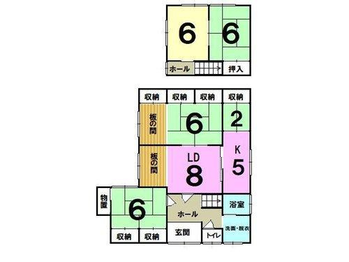 伊達市南稀府町266-69　中古住宅の間取り