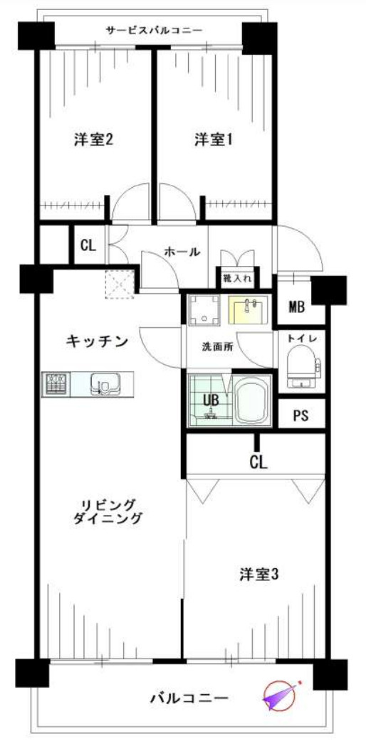 グリーンコーポ鶴見【仲介手数料無料】ペット可♪の間取り