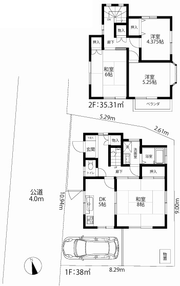 平塚市南原3丁目　戸建の間取り