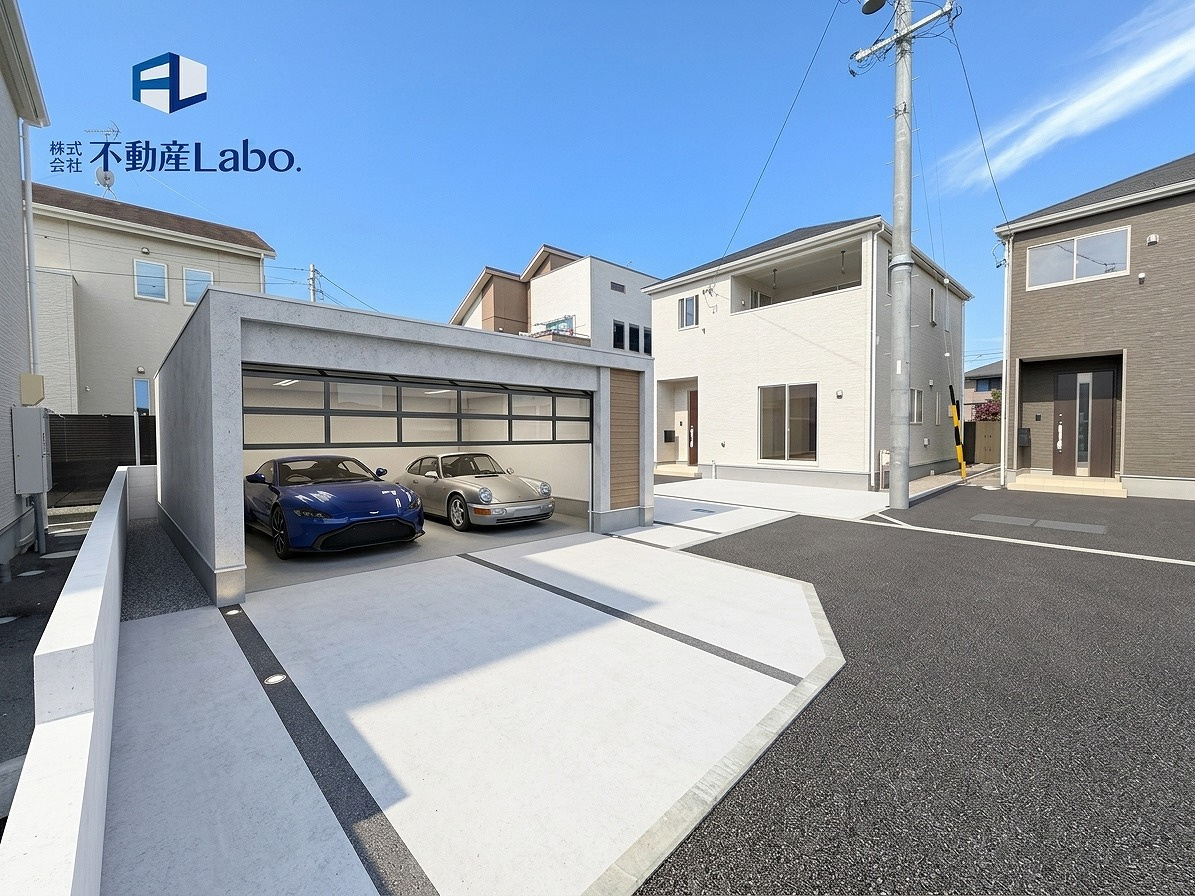 クレイドルガーデン　清水区北矢部町第6　全4棟のその他|●外構CG● 外観写真のカーポート、車はCGでイメージとなります。別途、追加工事でカーポートの設置も可能です♪
