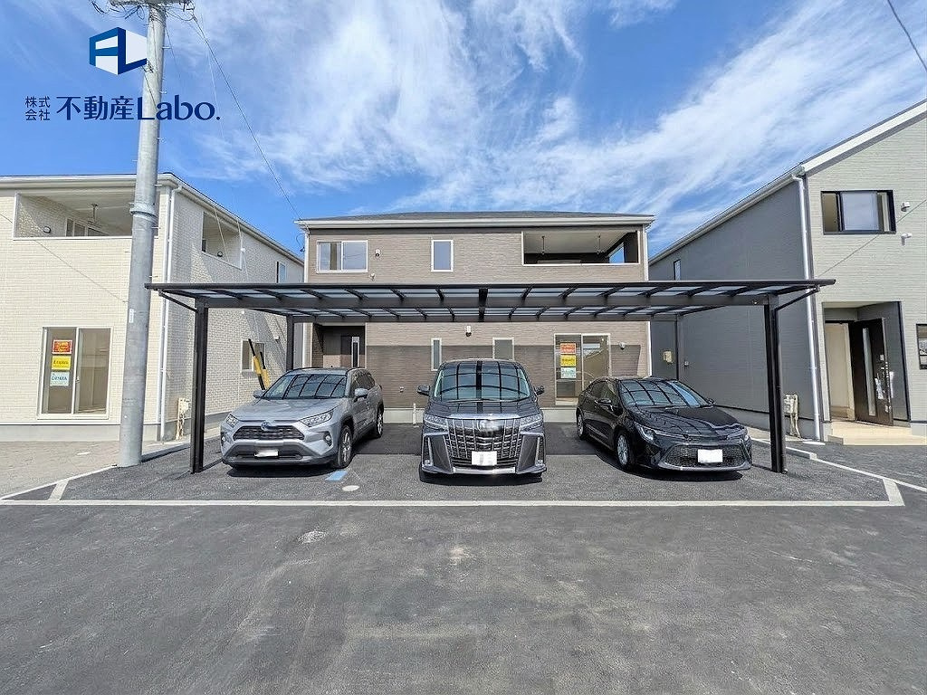 クレイドルガーデン　清水区北矢部町第6　全4棟のその他|●外構CG● 外観写真のカーポート、車はCGでイメージとなります。別途、追加工事でカーポートの設置も可能です♪