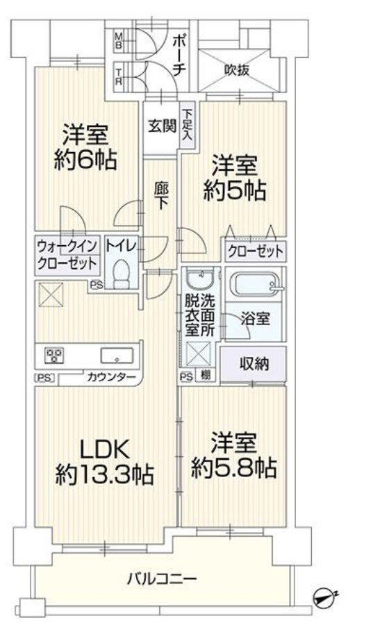 フェイム上星川【仲介手数料無料】ペット可♪の間取り