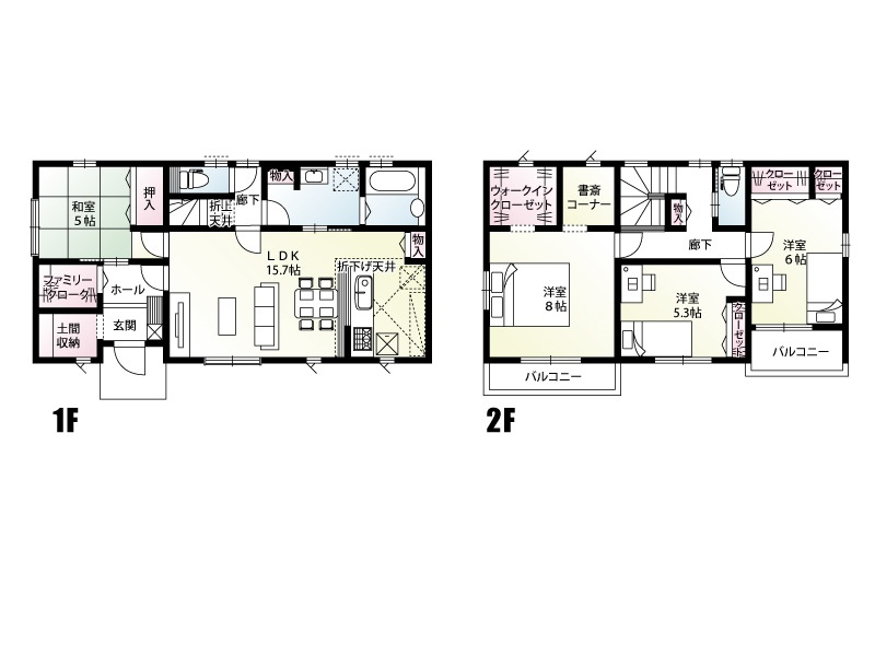 坂東市辺田字屋敷附　1号棟　間取図
