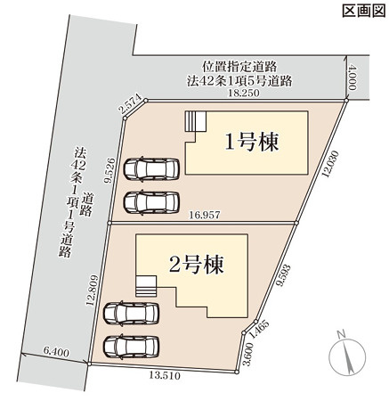 第５栃木市岩舟町静和　新築住宅全２棟の区画図|「初めまして！」が集まる分譲地。たくさんの子供たちが年齢を問わずに、仲良く一緒に成長できるのは分譲地の特徴ですね。