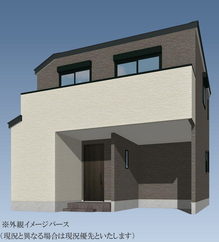 横浜市戸塚区南舞岡3丁目 新築戸建て【仲介手数料無料】の外観パース