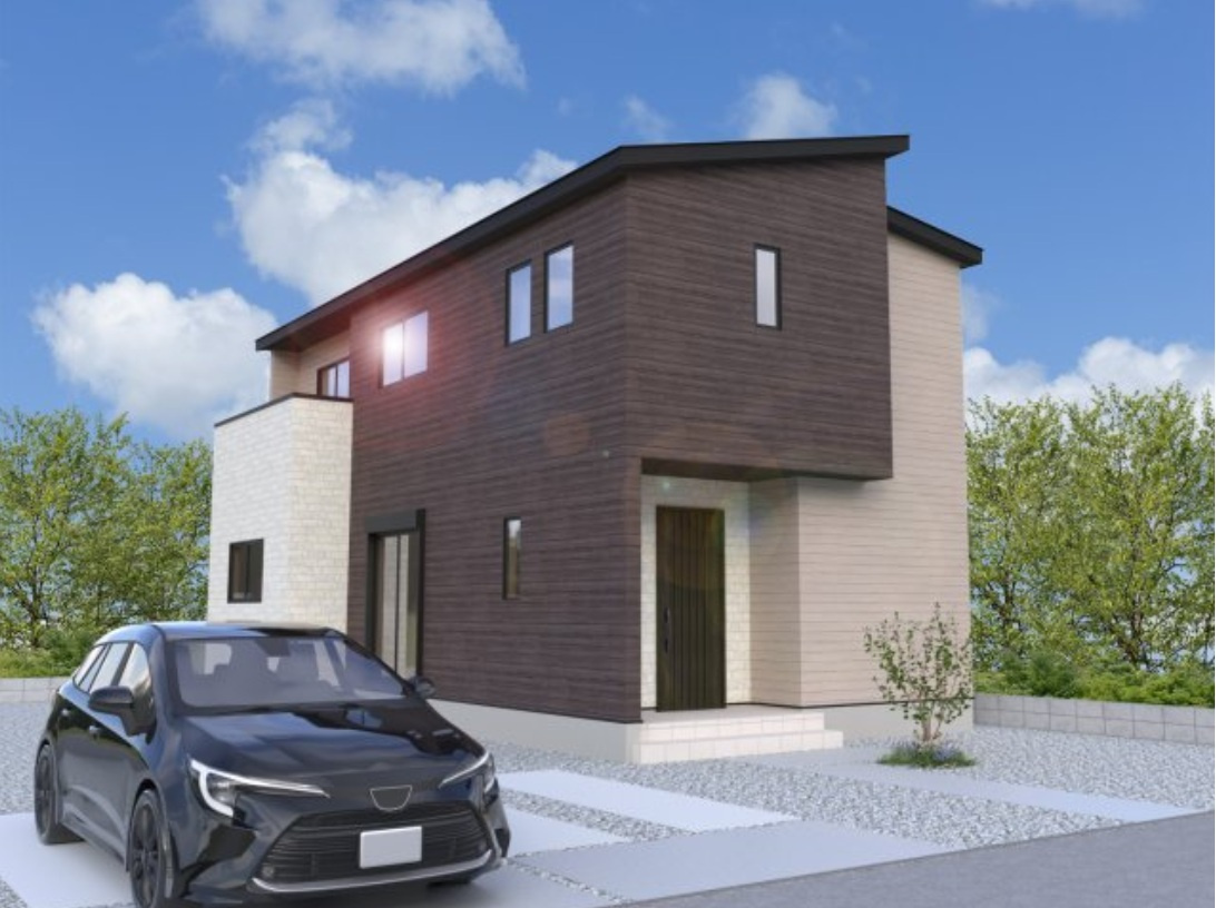伊勢崎市三室町第3期　新築住宅全5棟の外観パース|外観イメージ