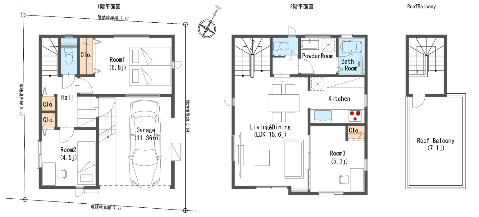横浜市戸塚区原宿4丁目 新築戸建て【仲介手数料無料】の間取り