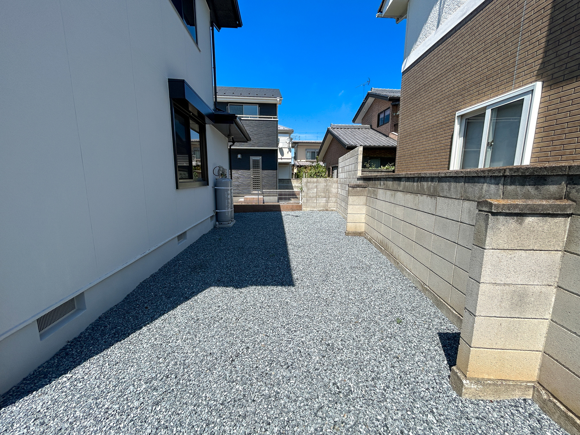 高崎市新町　　中古戸建の庭|アレンジできるほどの十分な広さのお庭。芝生や記念樹など施工するも良いですがお子様と遊べるスペースがあるのが一番うれしいですね(^^♪