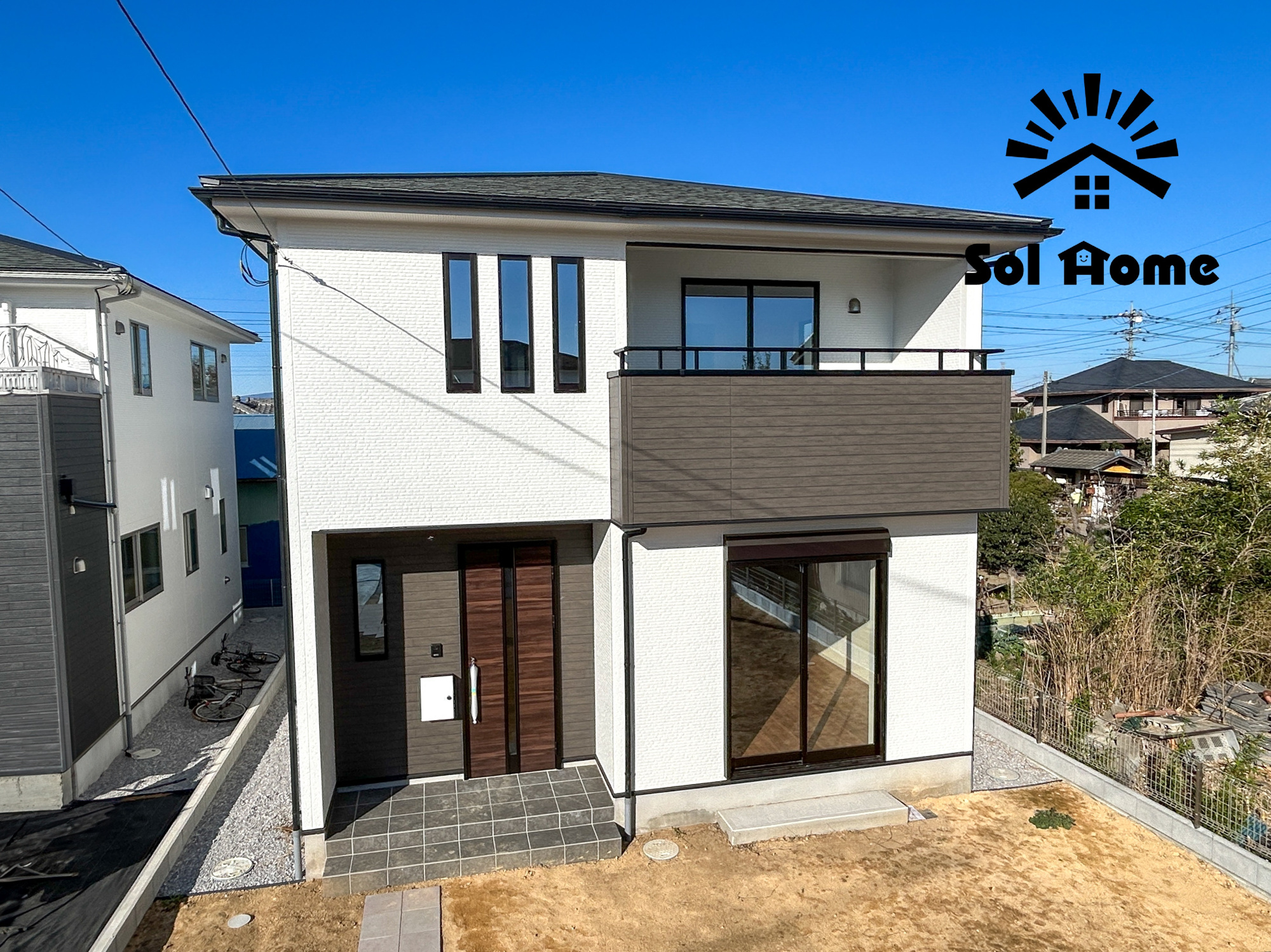 高崎市栗崎町1期　新築住宅全1棟の外観：施工例|同社施工例
