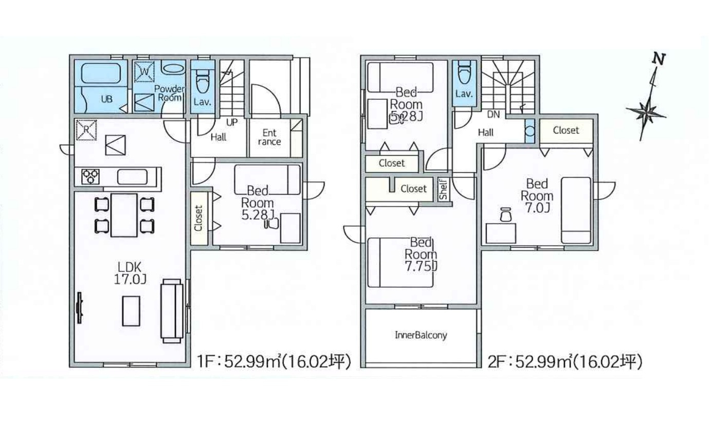 藤岡市森25-1期　新築住宅全1棟の間取り