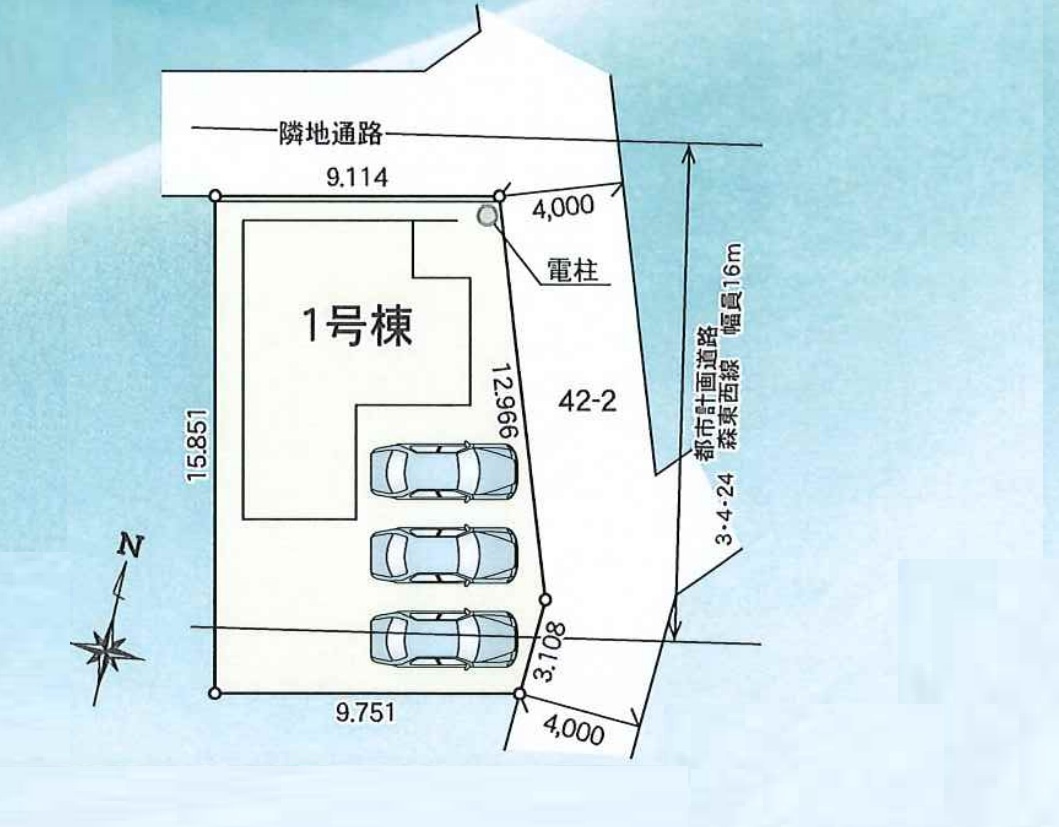 藤岡市森25-1期　新築住宅全1棟の区画図