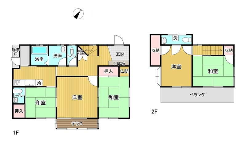 前橋市富士見町小暮.　中古住宅の間取り