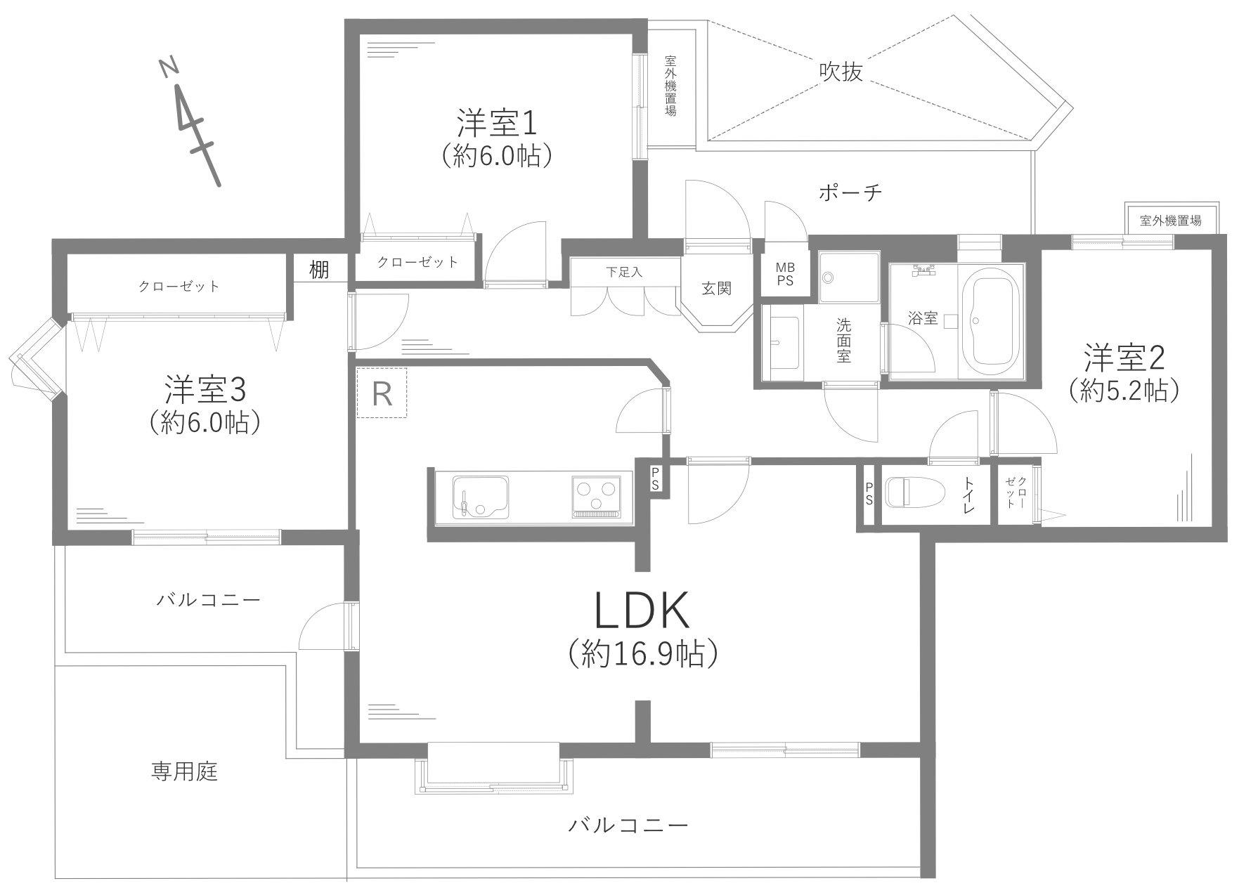 ライオンズヒルズ本郷台伍番館の間取り