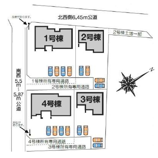 第3榛東村広馬場　新築住宅全4棟の区画図|「初めまして！」が集まる分譲地。たくさんの子供たちが年齢を問わずに、仲良く一緒に成長できるのは分譲地の特徴ですね。