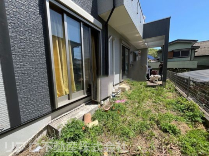 柏市南増尾３丁目戸建の庭|高台のため通風、陽当たり良好です♪
