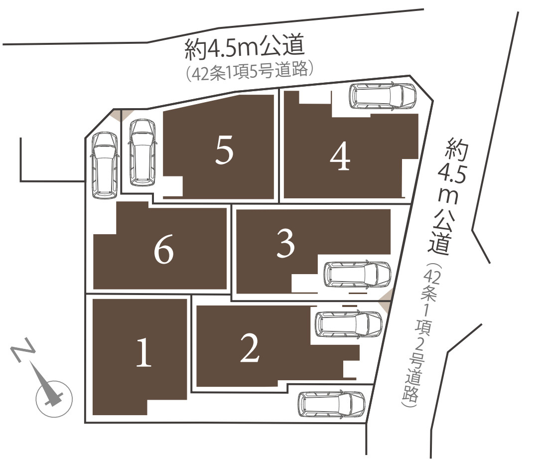 横浜市磯子区滝頭1丁目 新築戸建て【仲介手数料無料】の区画図