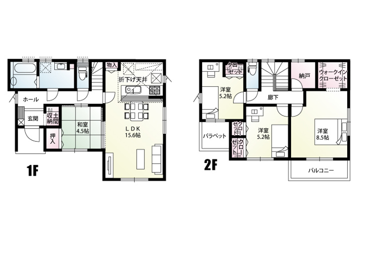 【館林市赤土町全1区画　間取図】 
全居室南向きで明るい陽が入ります。全居室収納はもちろん土間収納にキッチンパントリー、納戸をプランニングした収納力のあるお家で新生活を始めてみませんか♪