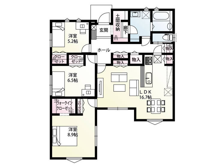 幸手市千塚（全2区画）2号棟　間取図