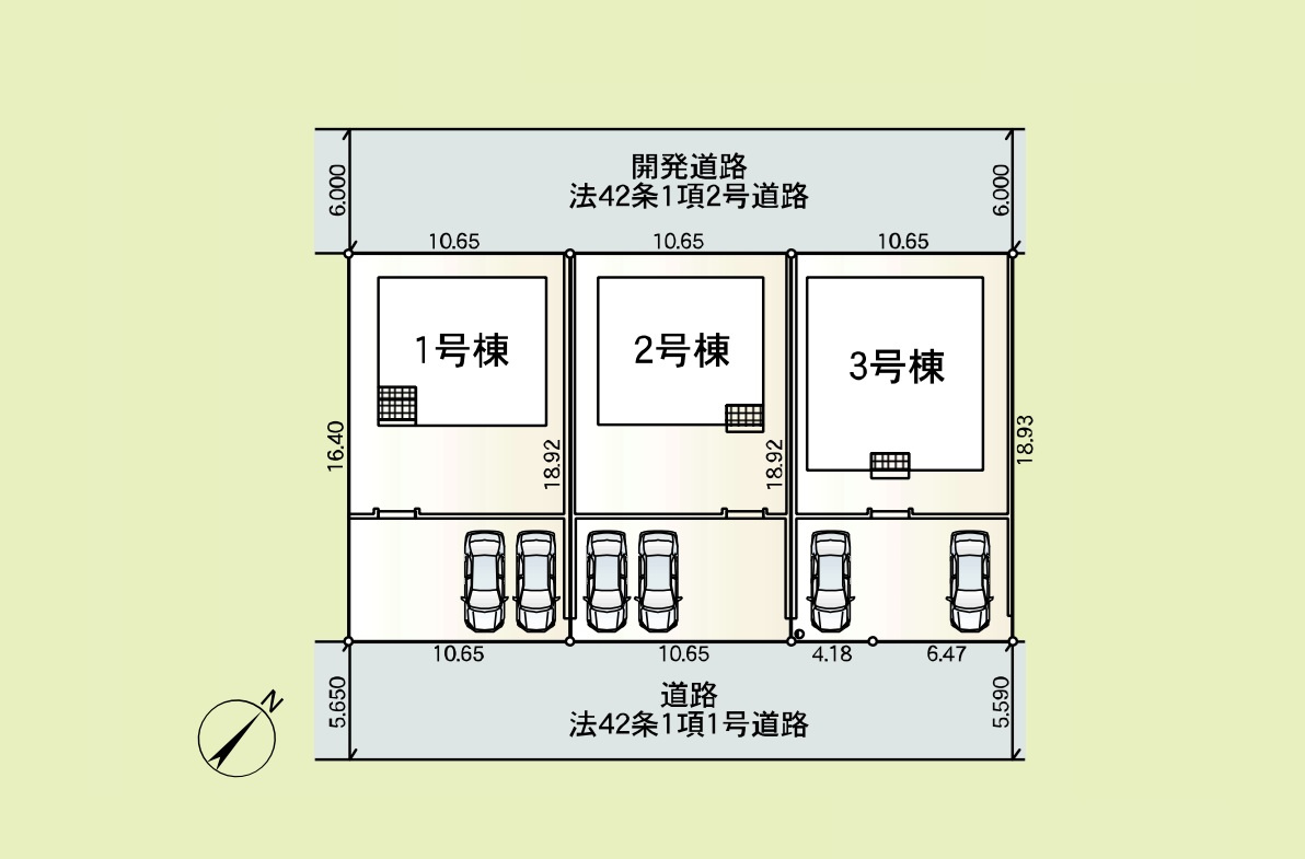 高崎市箕郷町上芝第9　新築住宅全3棟の区画図|「初めまして！」が集まる分譲地。たくさんの子供たちが年齢を問わずに、仲良く一緒に成長できるのは大型分譲地の特徴ですね。
