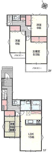 平塚市平塚３丁目　新築戸建の間取り