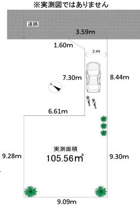 茅ヶ崎市甘沼　売地の土地図
