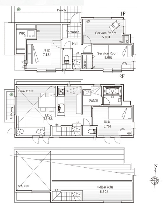 茅ヶ崎市松風台　新築戸建の間取り