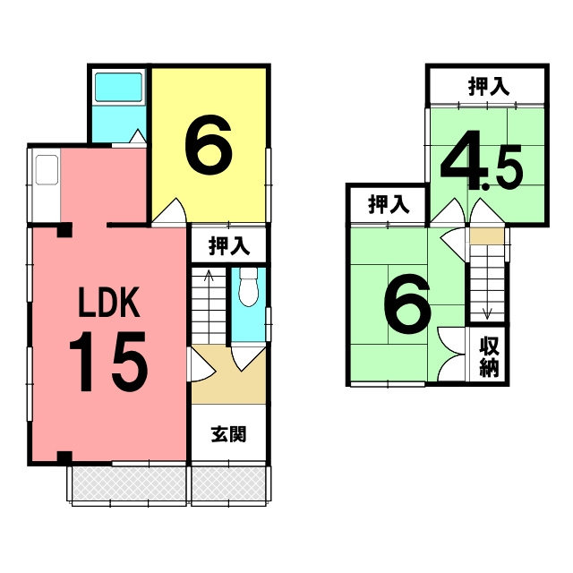 室蘭市高砂町1丁目5-15　中古住宅の間取り