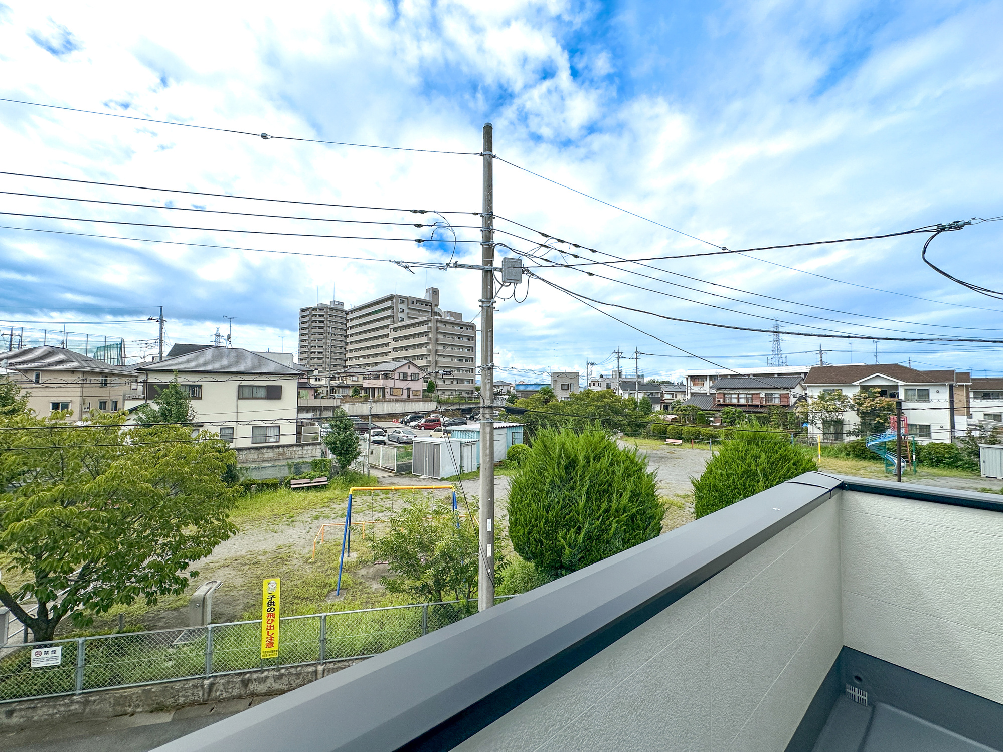 宇都宮市緑１１期　新築住宅全１棟の展望|隣地との距離が確保されているので開放感のある眺望♪