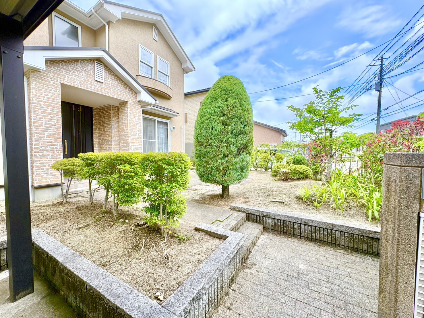 名取市愛島台二丁目中古戸建の庭|庭付きで陽当たり良好！
