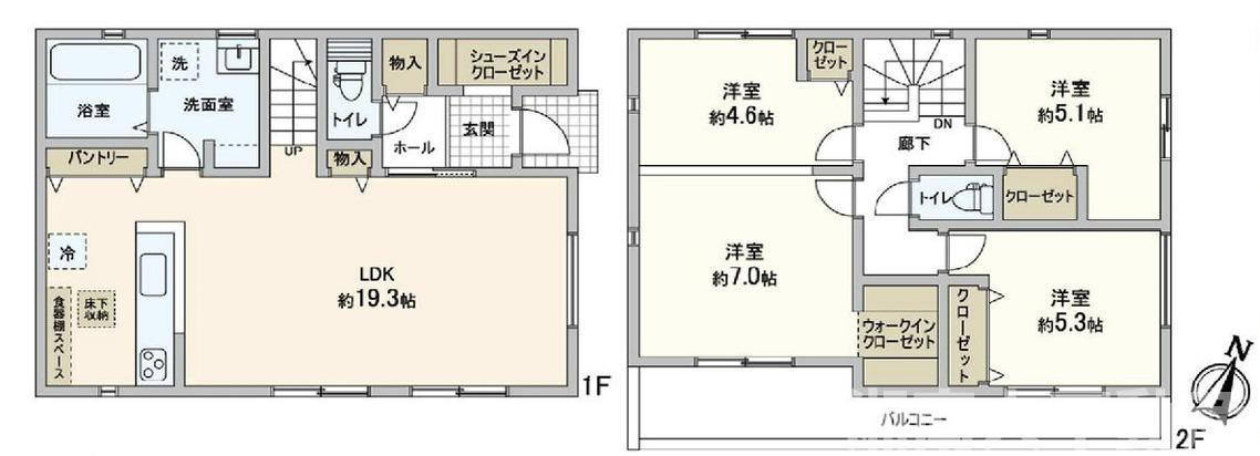 横浜市栄区長沼町３１５－１新築戸建ての間取り