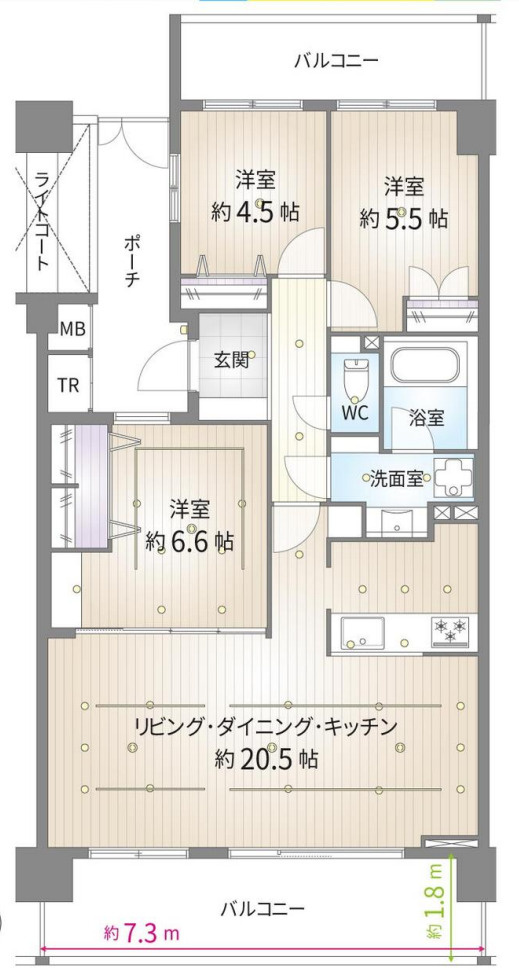シティウインズパークフロント【仲介手数料無料】ペット可♪の間取り