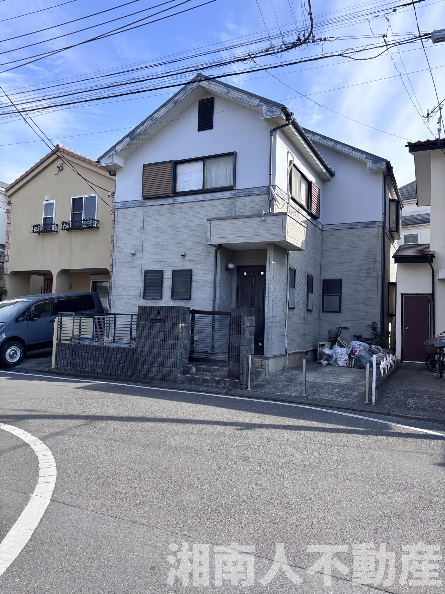 茅ヶ崎市浜須賀　中古戸建の前面道路含む現地写真|前面道路含む現地写真です