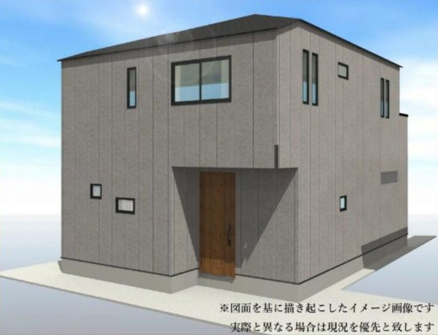 横浜市南区大岡3丁目 新築戸建て【仲介手数料無料】カースペース2台の外観パース
